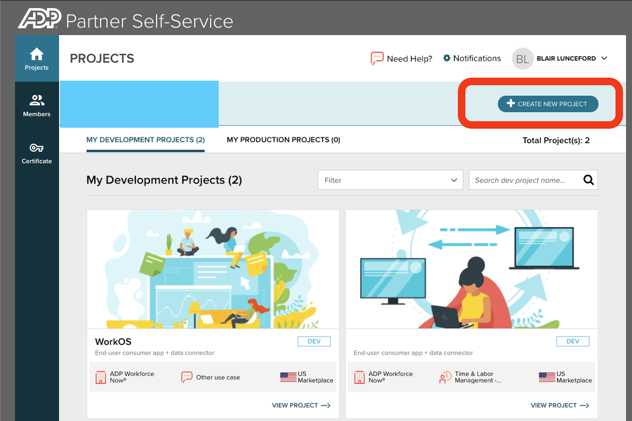 ADP Partner Self Service Portal