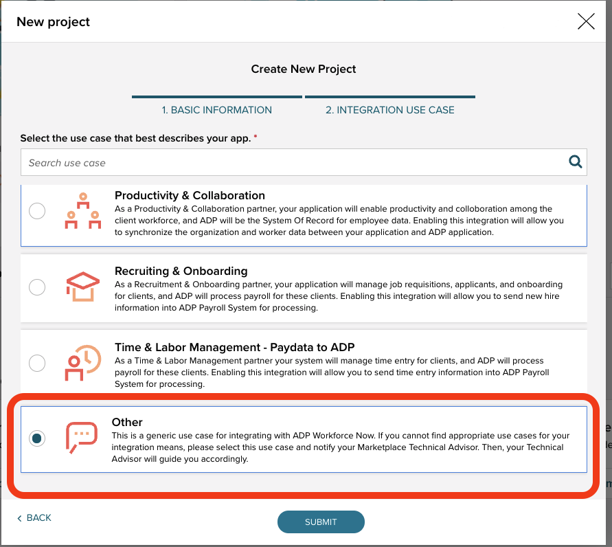 Finish creating ADP Project