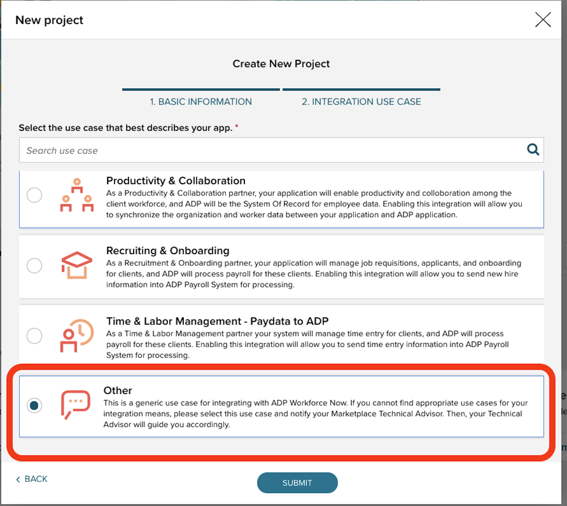 Finish creating ADP Project