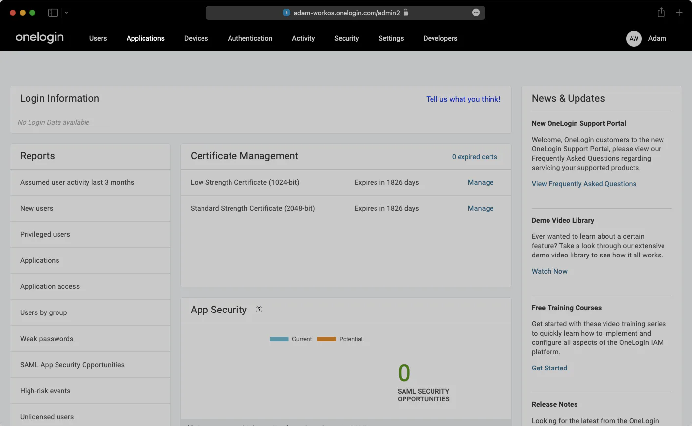 OneLogin SAML – Integrations – WorkOS Docs