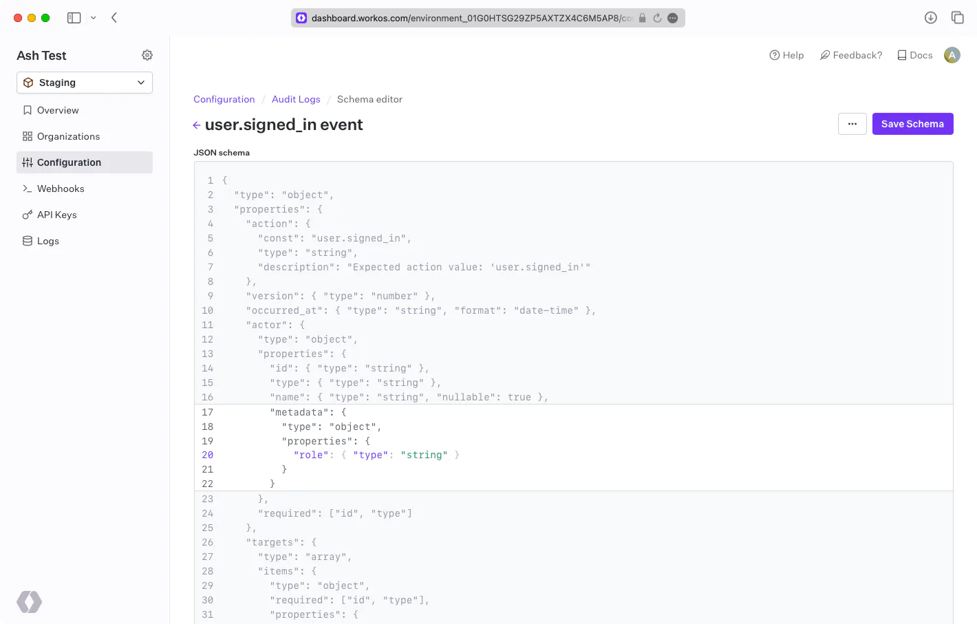 Workos Metadata Schema – Audit Logs – WorkOS Docs