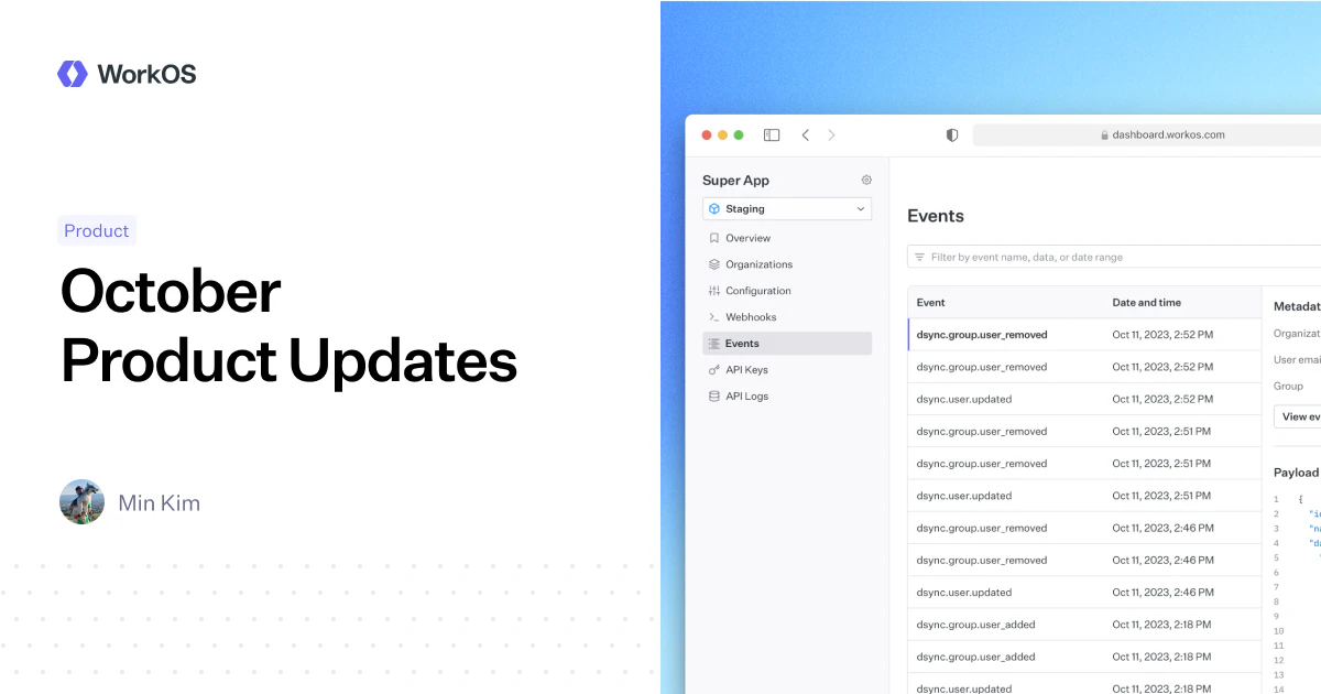 Workos October Product Updates — WorkOS