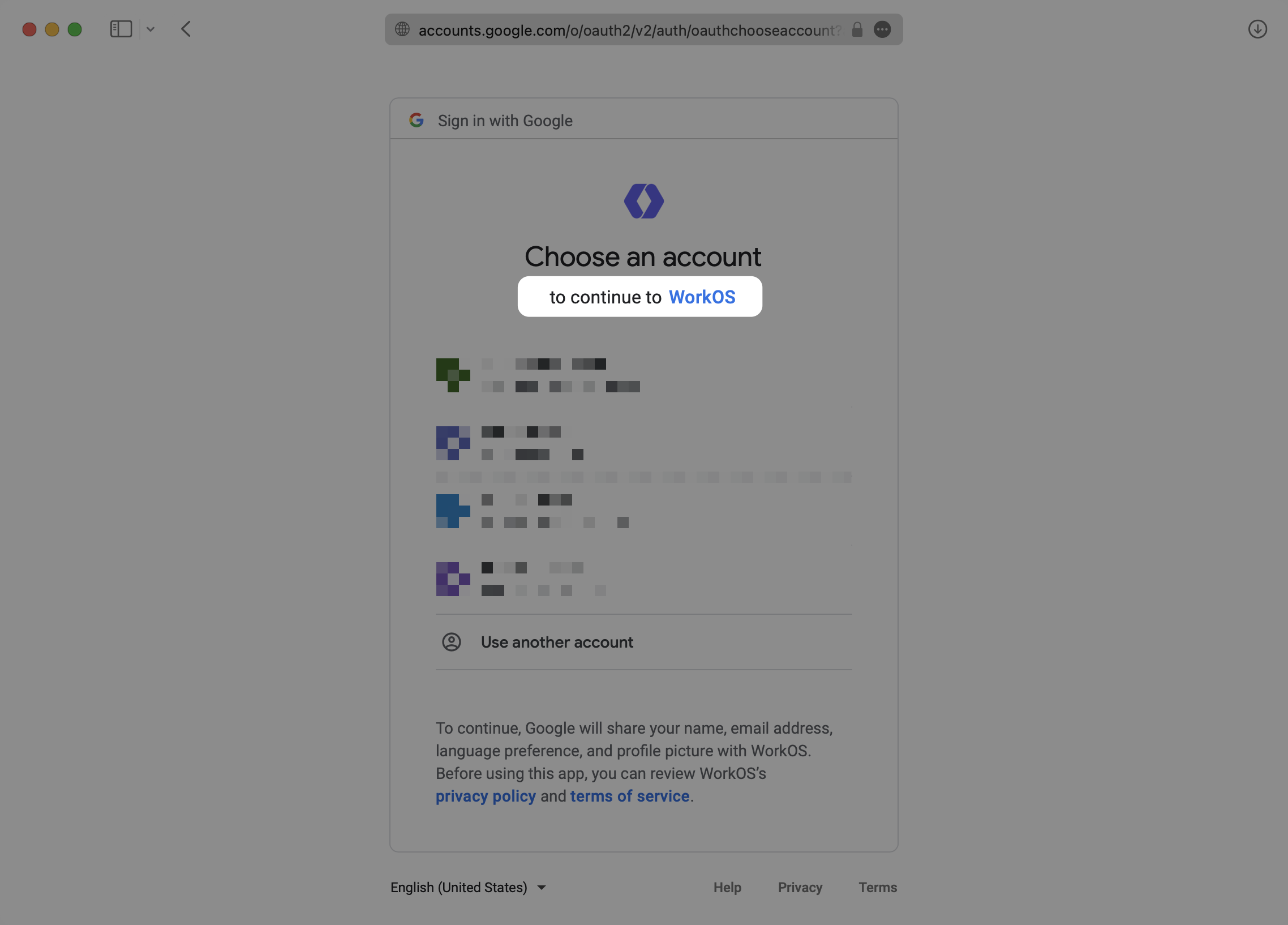 Sign in with Google OAuth