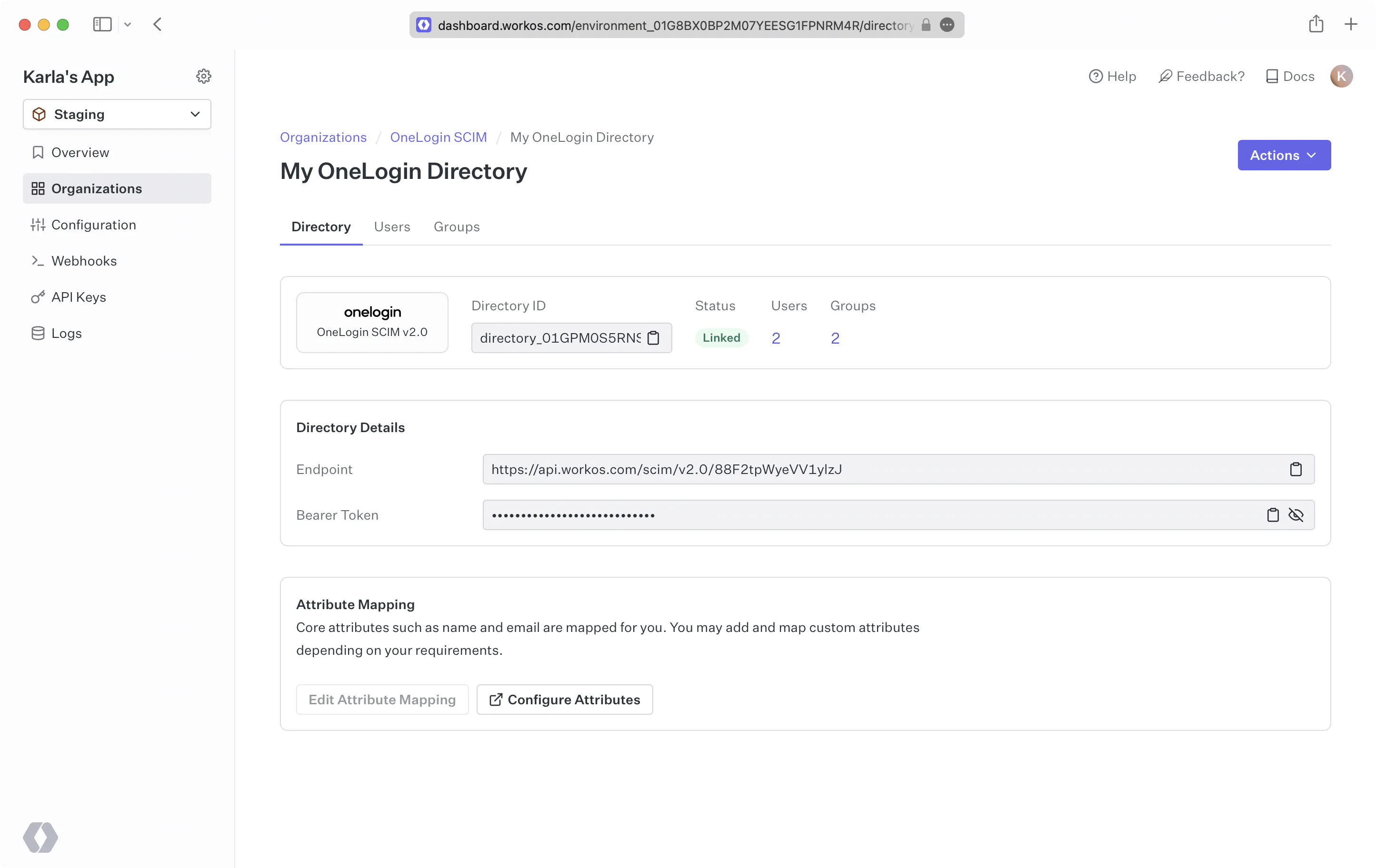 Workos OneLogin SCIM – Integrations – WorkOS Docs