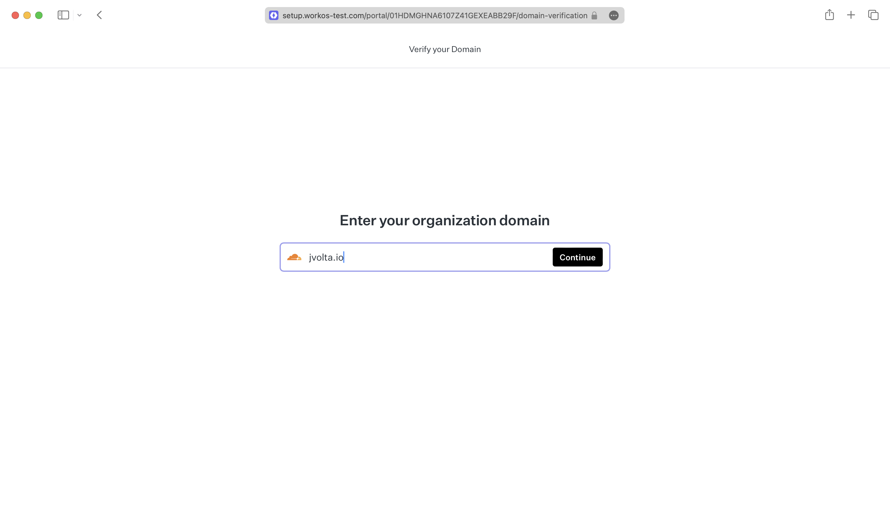 A screenshot show the Admin portal domain entry form.